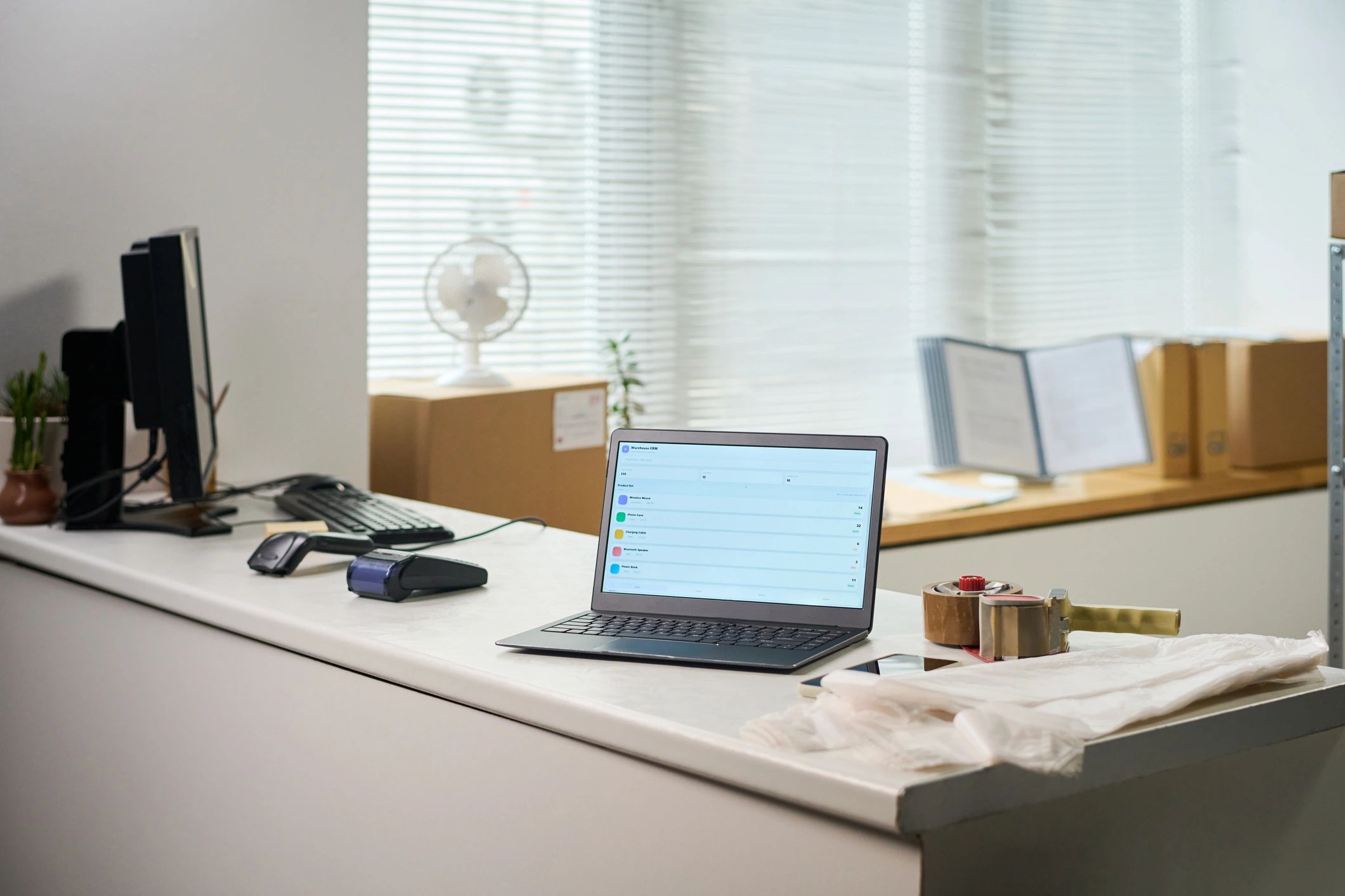 E-commerce operations workspace with inventory management tools